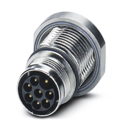 Phoenix Contact M17 Receptacle; ST-3EP1N8AH100S; Male; 4-Pin; N Key; Front or Rear Mount; Crimp Contacts